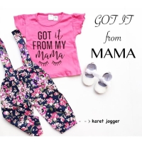 Got It From My Mama Overall / Overall Bayi / Baju Bayi Perempuan