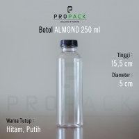Botol Plastik Almond 250 ml / Botol Minum Jus Yogurt Kopi Susu 250ml