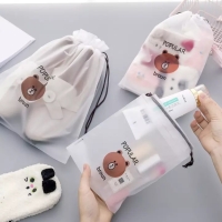Travel bag organizer / pouch serut tempat kosmetik make up sabun