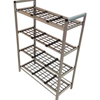 Ancua rak sepatu aluminium - 4 susun