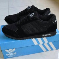 Sepatu Sekolah Adidas Neo Full Black Hitam Anak Pria cowo Laki Murah