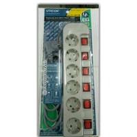 Stop kontak Uticon 6 lubang switch ST1682SN