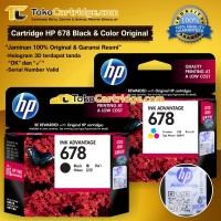 Tinta HP 678 Black & Colour Original (1 SET) Tinta HP CZ107AA CZ108AA