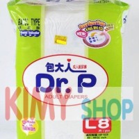 Popok Perekat Dewasa Dr P Basic Adult Diapers L 8 L8