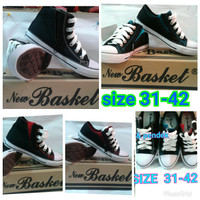 Sepatu sekolah New basket Resleting low/High