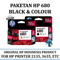 Paketan Tinta HP 680 Black + Colour Original Ink Cartridge