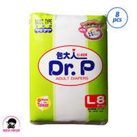 DR. P DRP Adult Diapers Popok Dewasa Basic Type Perekat L8 / L 8