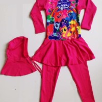 RNKD33 - Baju Renang Anak Muslim Little Pony Pink (XXL)