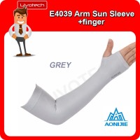 Aonijie 4039 Arm Sun Sleeve+finger Manset+jari kaos tangan Lari - GREY