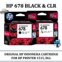 Tinta Original HP INK 678 Black & Colour Cartridge - For 1515, 2545