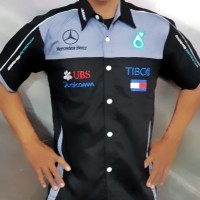 Baju Otomotif Mercedes, Seragam Komunitas Moto GP, Kemeja Bordir F1