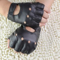 Sarung Tangan Motor Kulit Pria Half Finger Sport Gym Sepeda OA-01