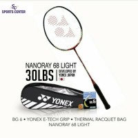 Full Set Raket Badminton Yonex Nanoray 68 Light 5U G5