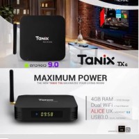 Tanix TX6 Android TV Box RAM 4 GBROM 32GB 2.4GHz 5.8GHz WiFi Bluetooth