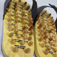 Sandal Slop Kayu kesehatan gaul pijat kaki Refleksi