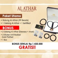 Promo - AL ATHAR Kalung Kesehatan - TASBIH - Black Jade