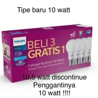 Lampu led bulb philips paket 10.5 watt