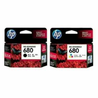Tinta hp catridge 680 black + 680 color ORIGINAL for printer 2135 3635