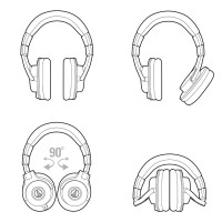 Audio Technica ATH-M40X Professional Monitor Headphones - Hitam