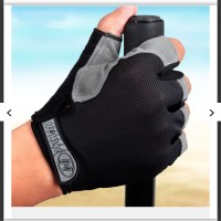TaffSPORT Huwai Sarung Tangan Half Finger Sepeda Gym motor Size M