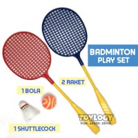 Mainan Anak Olahraga Badminton Sport Set Raket Bulutangkis Shuttlecock