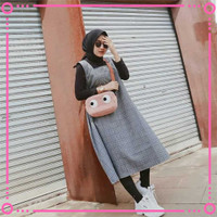 Baju Atasan Wanita Tunik Muslim 2in1 Iner Katun