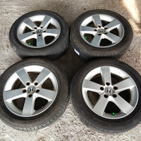 Velg Mobil Oem Honda Civic Ring 16 pcd 5×114 + Ban Dunlop 205-55