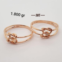 Jual Cincin Emas Solitaire Listring Detail Batik Diamond Look