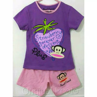 Kaos anak setelan karakter stawbery7