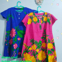 daster anak bahan rayon premium - 5-7 Tahun, Merah Muda