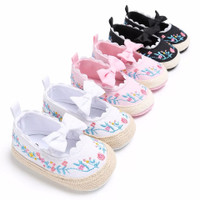 sepatu prewalker bayi anak perempuan bunga pita