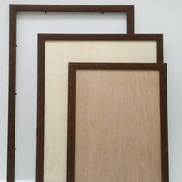 Bingkai poster fiber motif kayu 40 x 60 cm