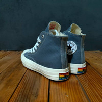 Sepatu Converse 1970s Grey Rainbow BNIB