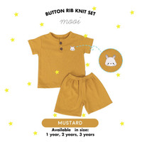 MOOI Rib Knit Set / Setelan Anak Lengan Pendek