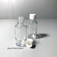 BOTOL KACA 30 ML BENING TEBAL TUTUP ULIR