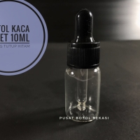 BOTOL KACA PIPET 10ML BENING RING HITAM