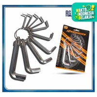 KUNCI L SET TOOLS 10pcs / 10in1