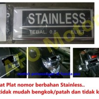 Tempat Plat Nomor Motor Berbahan STAINLESS