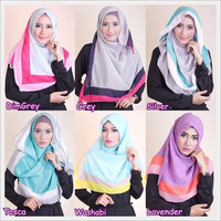 JILBAB SEGI EMPAT RAINBOW ( ICE CREAM ) SILK 3