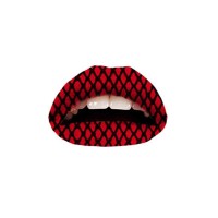 Twl Cosmetics Temporary Lip Tattoo - Red Fishnet