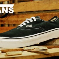 Sepatu murah vans authentic black waffle ICC