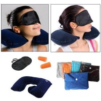 Bantal Leher + Tas cloth bag travel pillow set