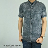 KEMEJA PENDEK COWOK KEMEJA PRIA LENGAN PENDEK JEANS