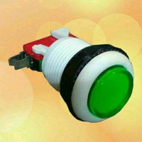 SWITCH PUSH ON/TOMBOL DINGDONG 30MM HIJAU
