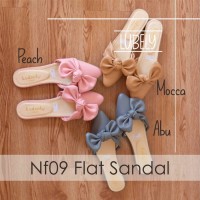 NF09 SEPATU SANDAL FLAT WANITA PITA RIBBON