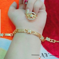 xuping gelang cincin lapis emas putih 24k 1960