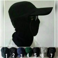 topi mancing / topi jepang masker samping