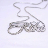 Kalung nama titanium anti karat selamanya