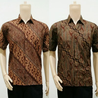 KEMEJA BATIK SOGAN KLASIK - BAJU PRIA BATIK SOLO