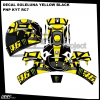 Sticker Decal Helm Soleluna Yellow Black PNP RC7